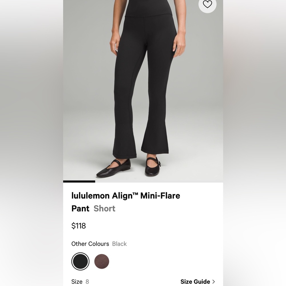 Lululemon align high rise mini flare legging short length